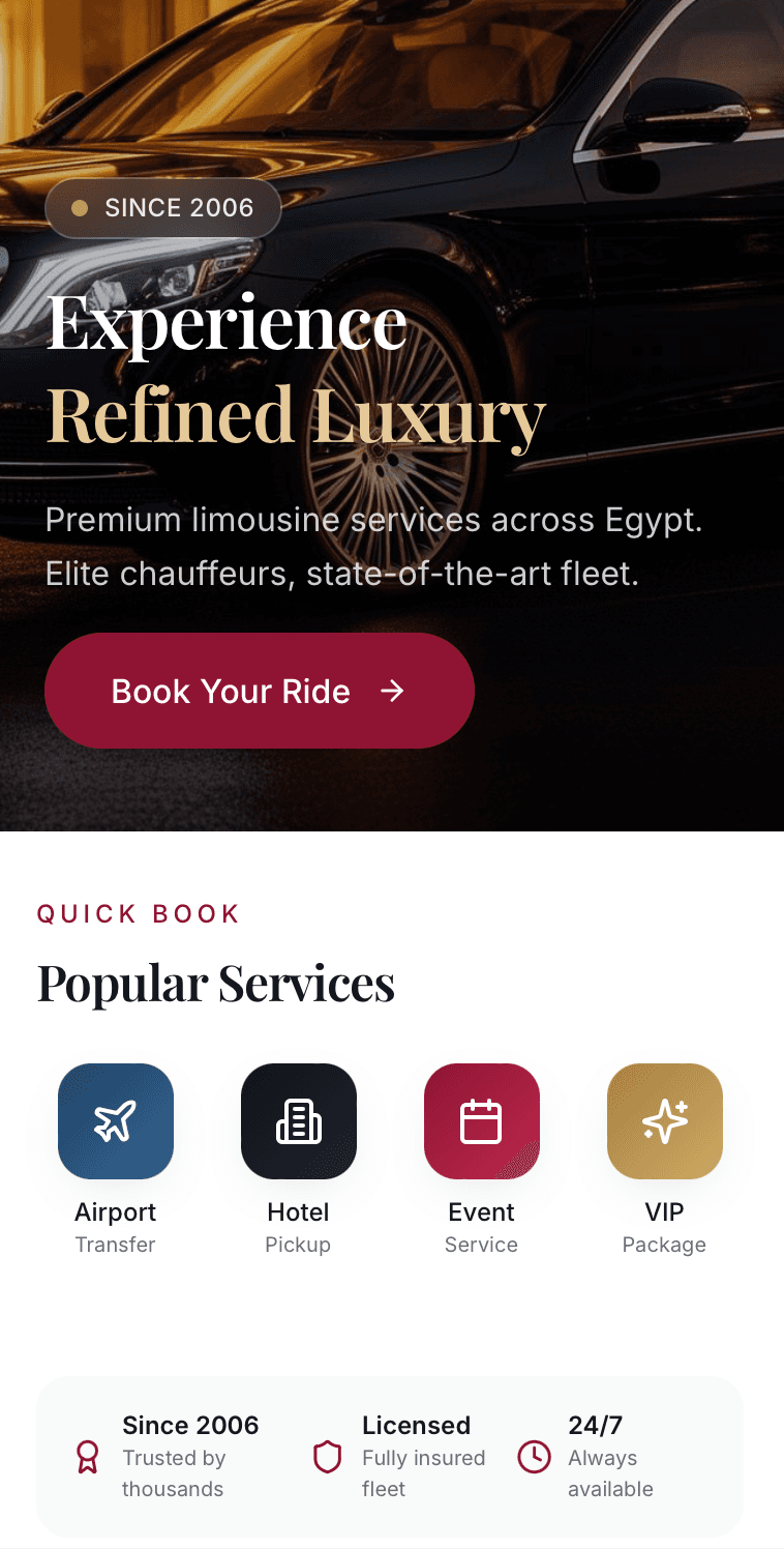 Luxury Limousine Booking
